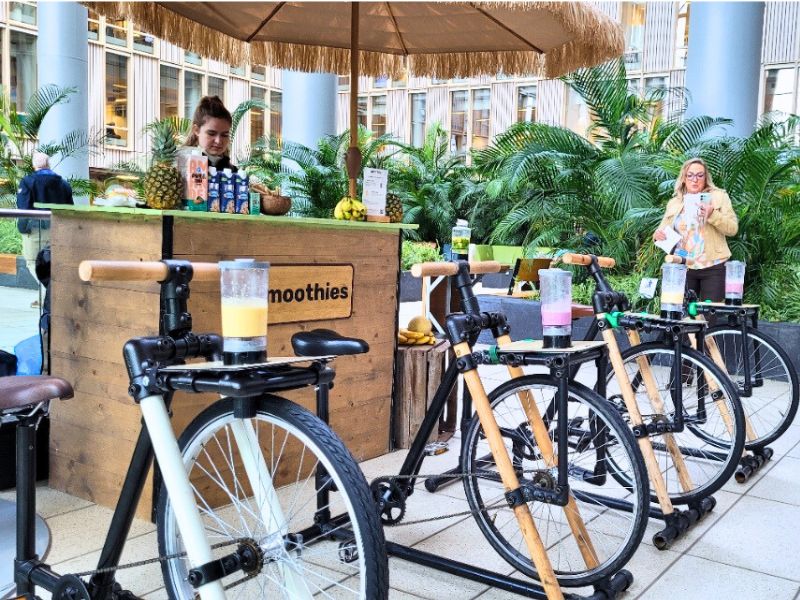 Smoothiefiets op locatie